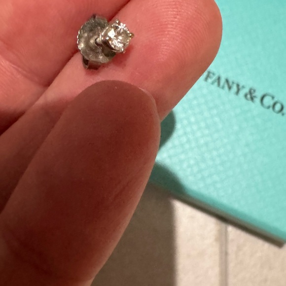 Tiffany Solitaire Diamond Stud Earrings
in Platinum 0.22 Karat - Picture 7 of 7